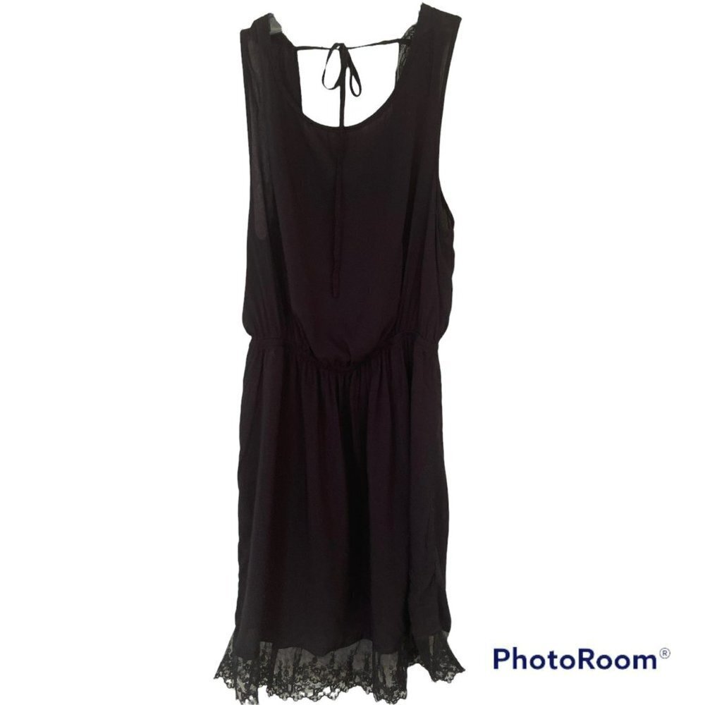 Garage Black Summer Dress Lace Open Back‎ Boho Sleeveless Size XS